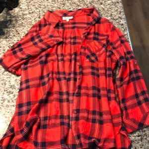 Red and blue plaid shirt